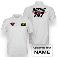 Thumbnail for Amazing Boeing 747 Designed Double Side Polo T-Shirts