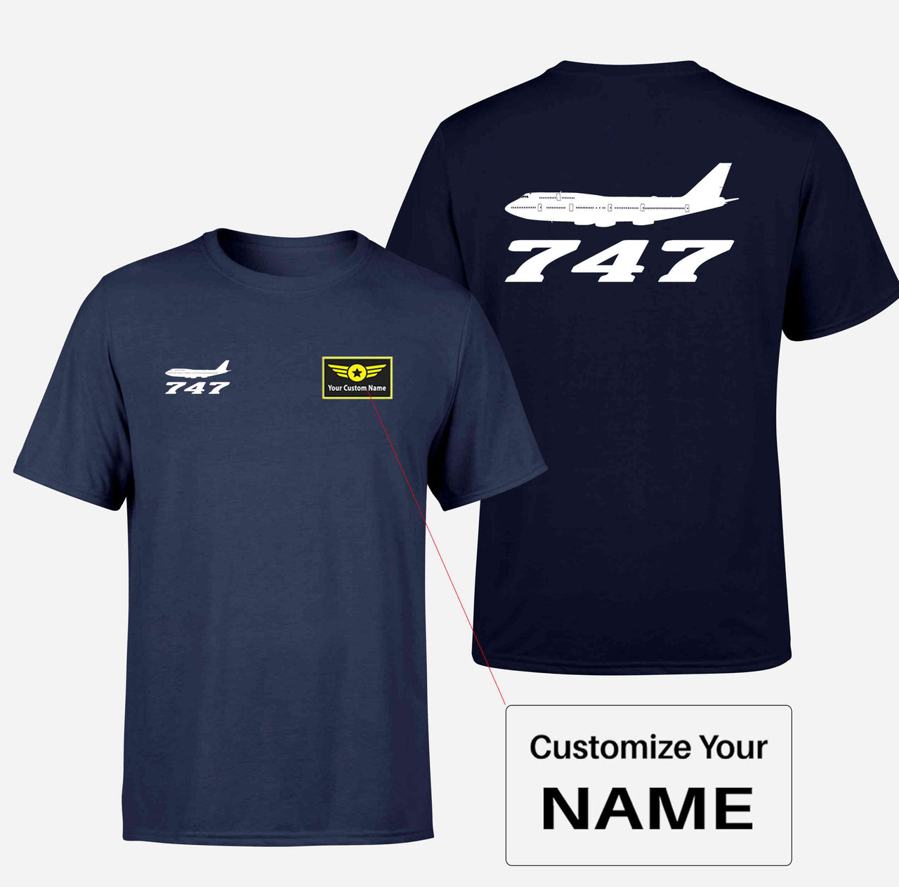 Boeing 747 - Queen of the Skies Designed Double-Side T-Shirts