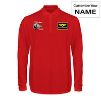 Thumbnail for Airbus A320 & V2500 Engine Designed Long Sleeve Polo T-Shirts