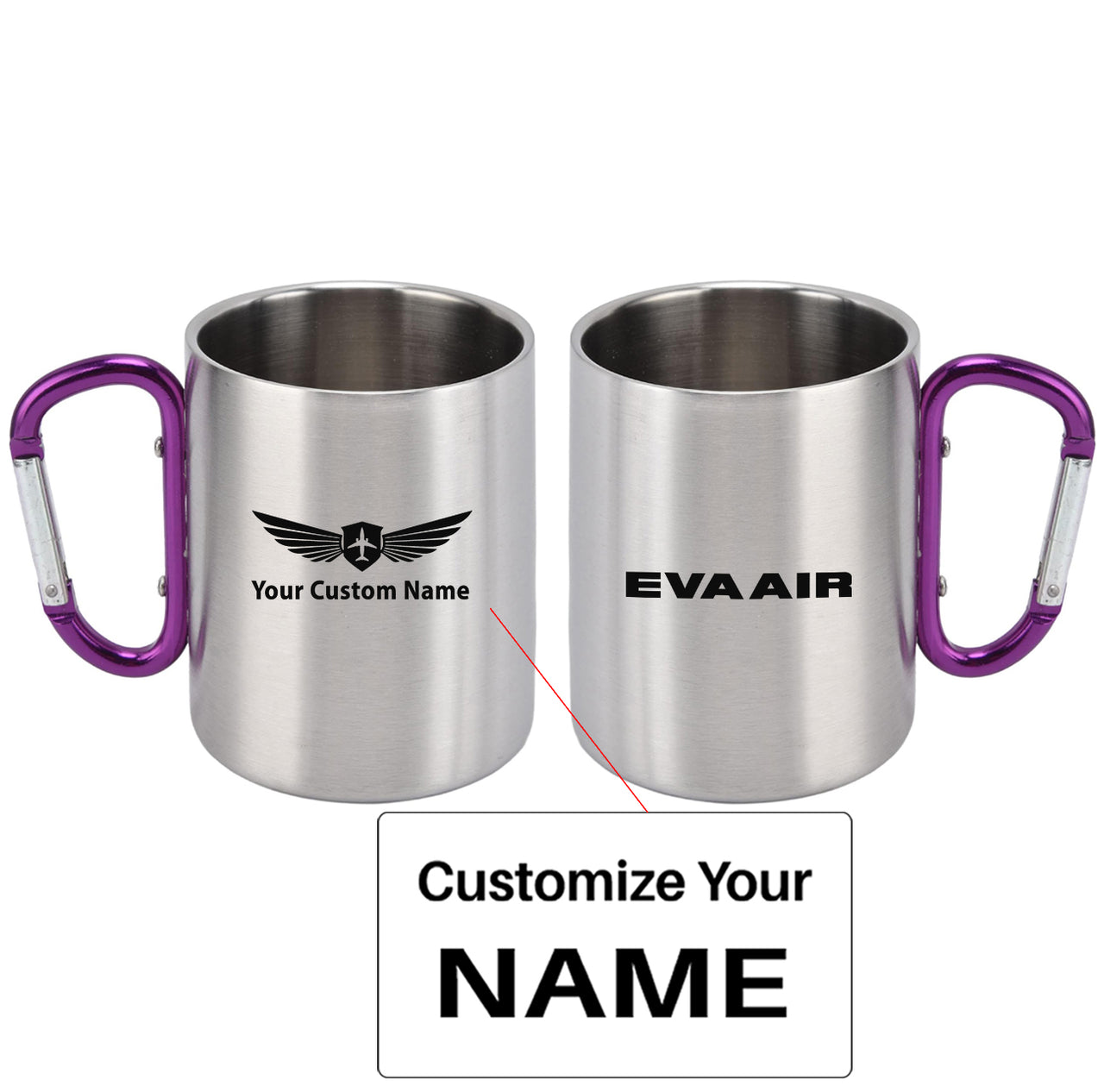 EVA Air Airlines Designed Stainless Steel Outdoors Mugs