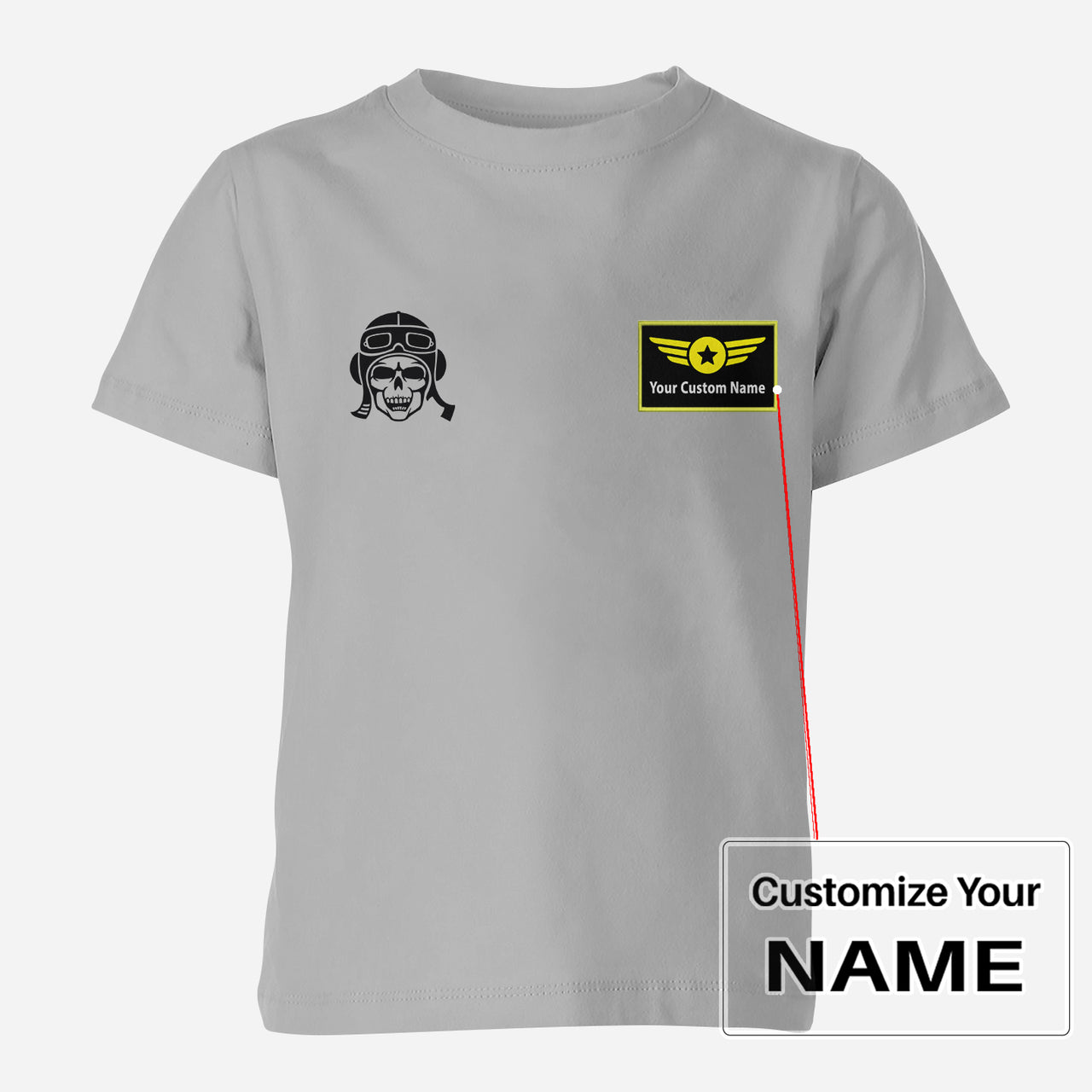 Skeleton Pilot Designed Children T-Shirts
