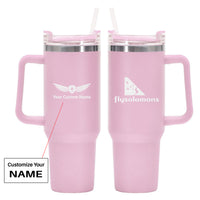 Thumbnail for Solomon Airlines 40oz Stainless Steel Car Mug With Holder