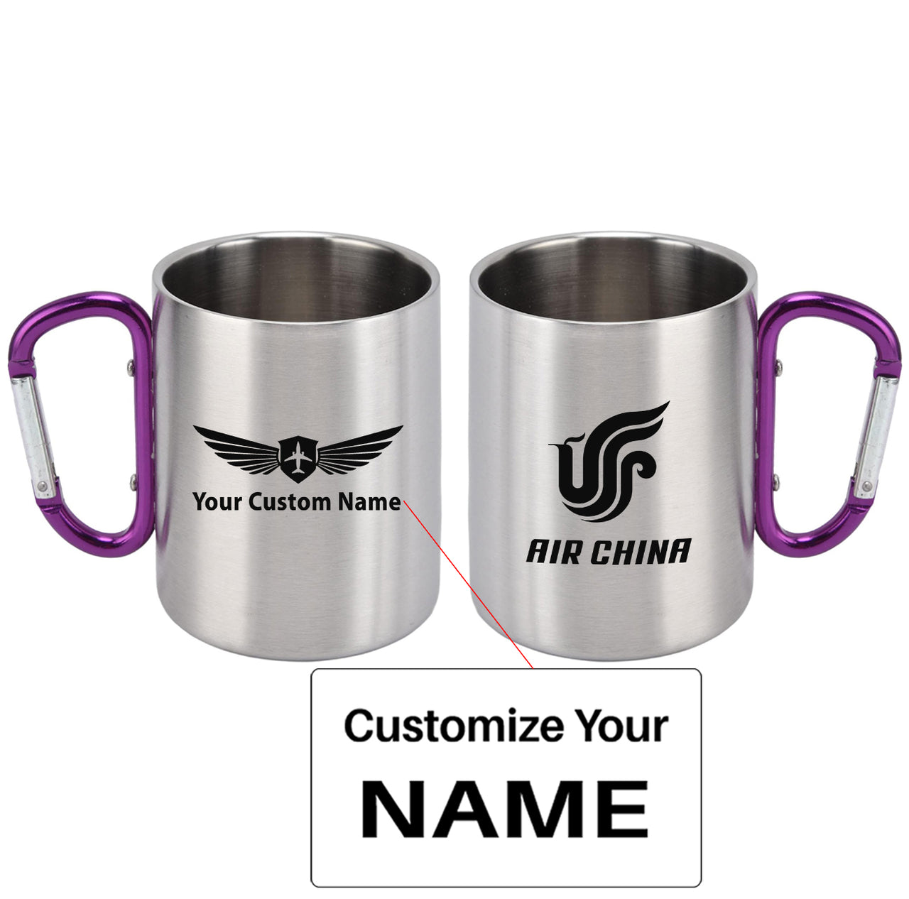 Air China Airlines Designed Stainless Steel Outdoors Mugs