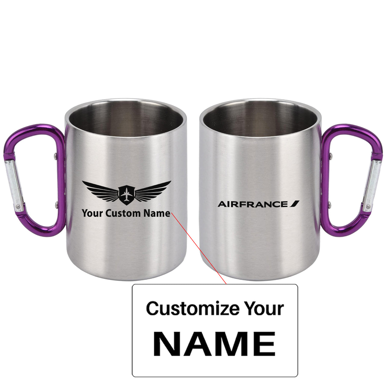 Air France Airlines Designed Stainless Steel Outdoors Mugs