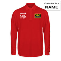 Thumbnail for Boeing 747 - Queen of the Skies (2) Designed Long Sleeve Polo T-Shirts