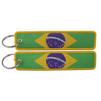 Thumbnail for Brazil Flag Designed Key Chains