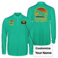 Thumbnail for Pushing The Limits Retro Designed Long Sleeve Polo T-Shirts (Double-Side)