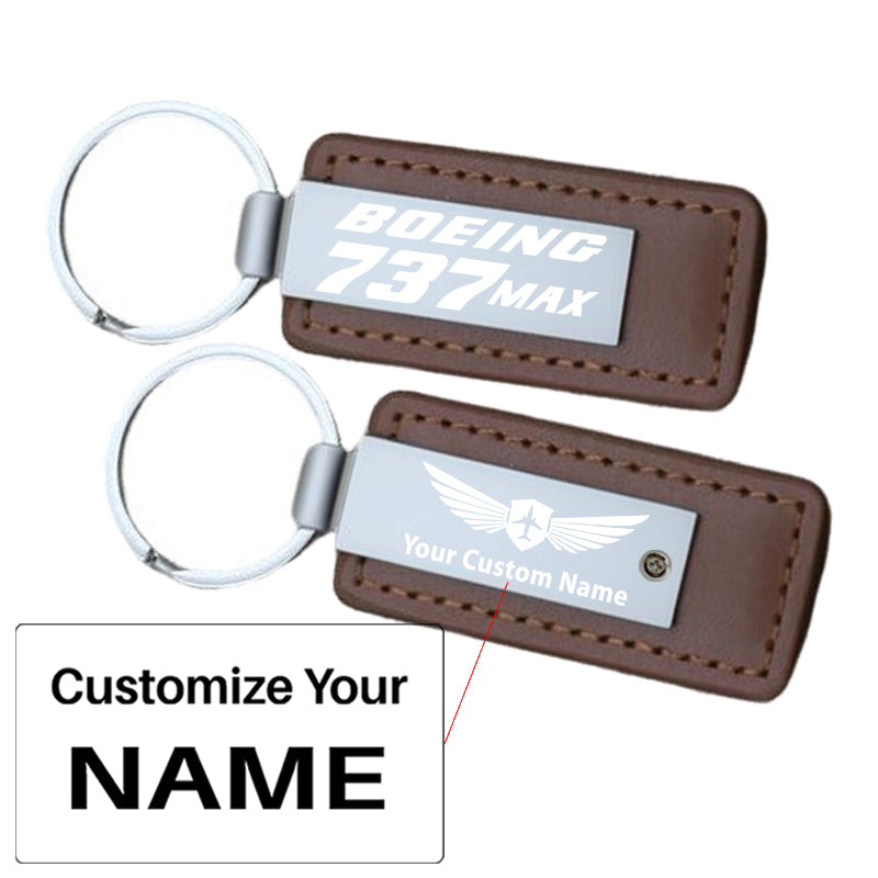 Boeing 737Max Faux Leather Key Chains