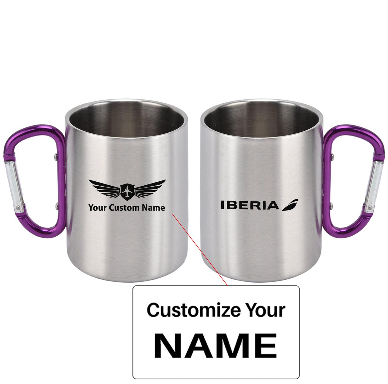 Iberia Airlines Designed Stainless Steel Outdoors Mugs