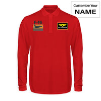 Thumbnail for Retro Fighter Jet F16 Designed Long Sleeve Polo T-Shirts