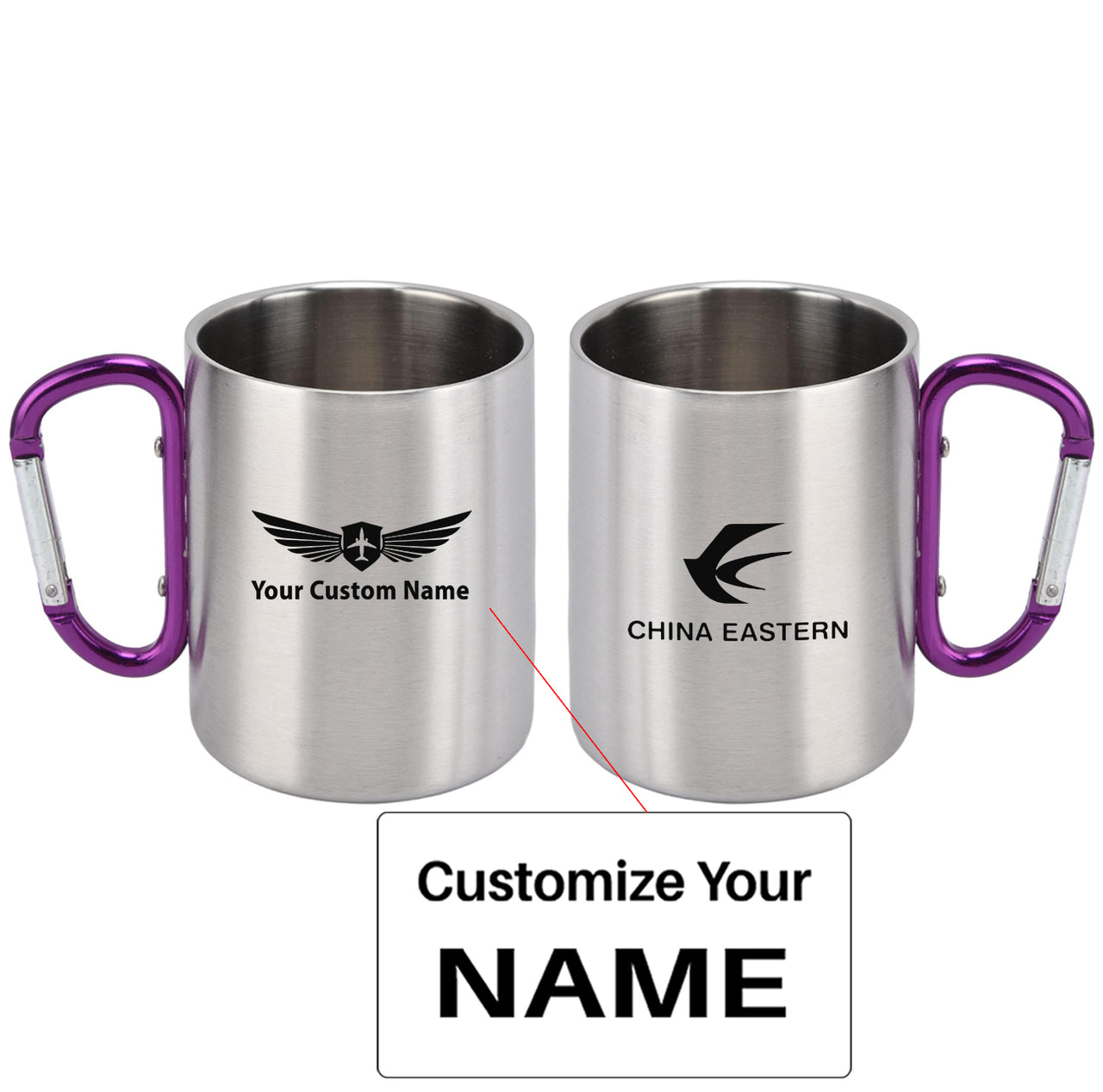 China Eastern Airlines Designed Stainless Steel Outdoors Mugs