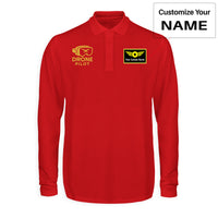 Thumbnail for Googles & Drone Pilot Designed Long Sleeve Polo T-Shirts