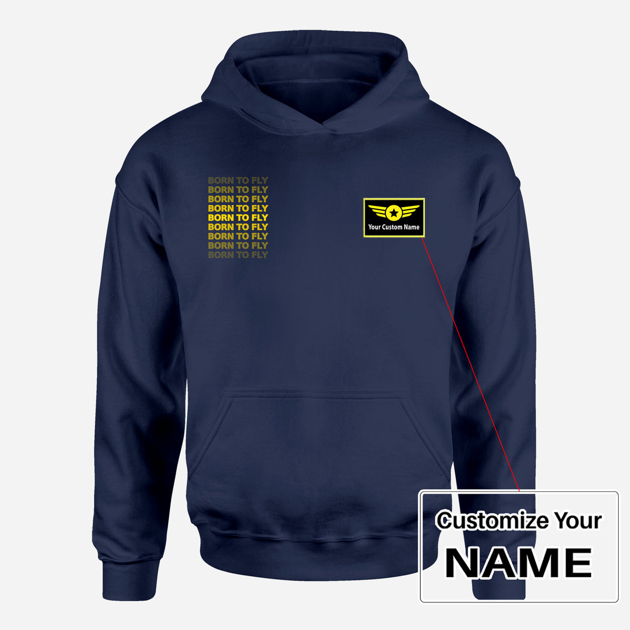 Born To Fly Opacity Designed Hoodies