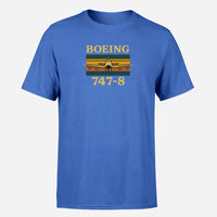 Thumbnail for Retro Boeign 747-8 Design Super Quality T-Shirts
