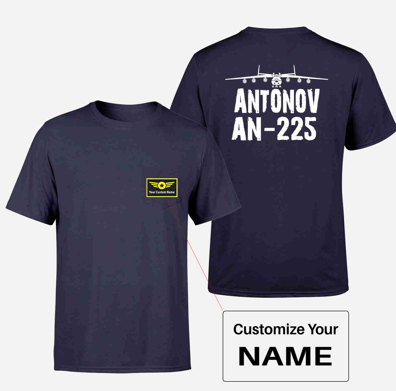 Antonov AN-225 & Plane Designed Pocket T-Shirts