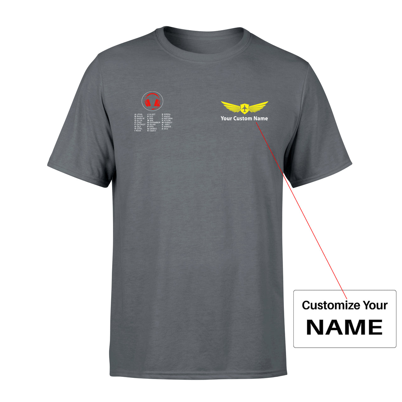 Aviation Alphabet 3 Designed Men T-Shirt