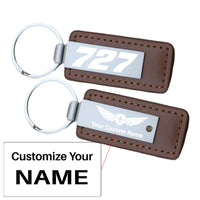 Thumbnail for 727 Flat Text Faux Leather Key Chains
