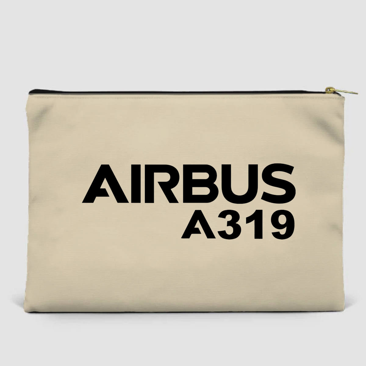 Airbus A319 & Text Designed Zipper Pouch