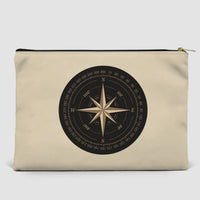Thumbnail for Black Vintage Style Compass Designed Zipper Pouch