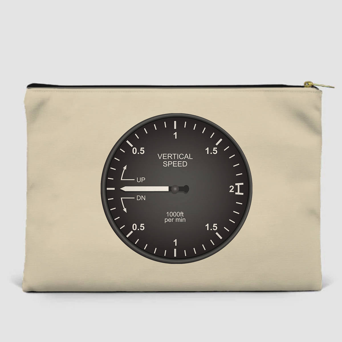 Airplane Instruments (Vertical Speed 2) Designed Zipper Pouch