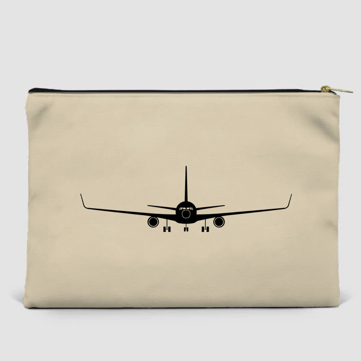 Boeing 767 Silhouette Designed Zipper Pouch