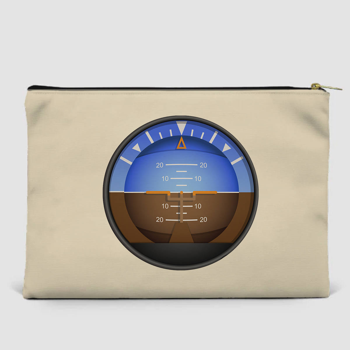 Airplane Instruments (Gyro Horizon 2) Designed Zipper Pouch