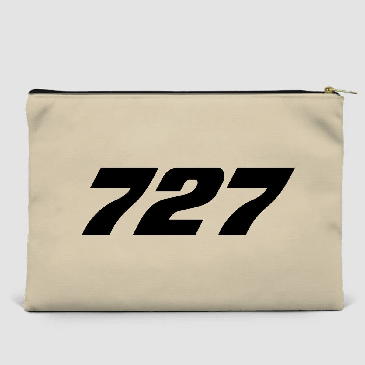 727 Flat Text Designed Zipper Pouch