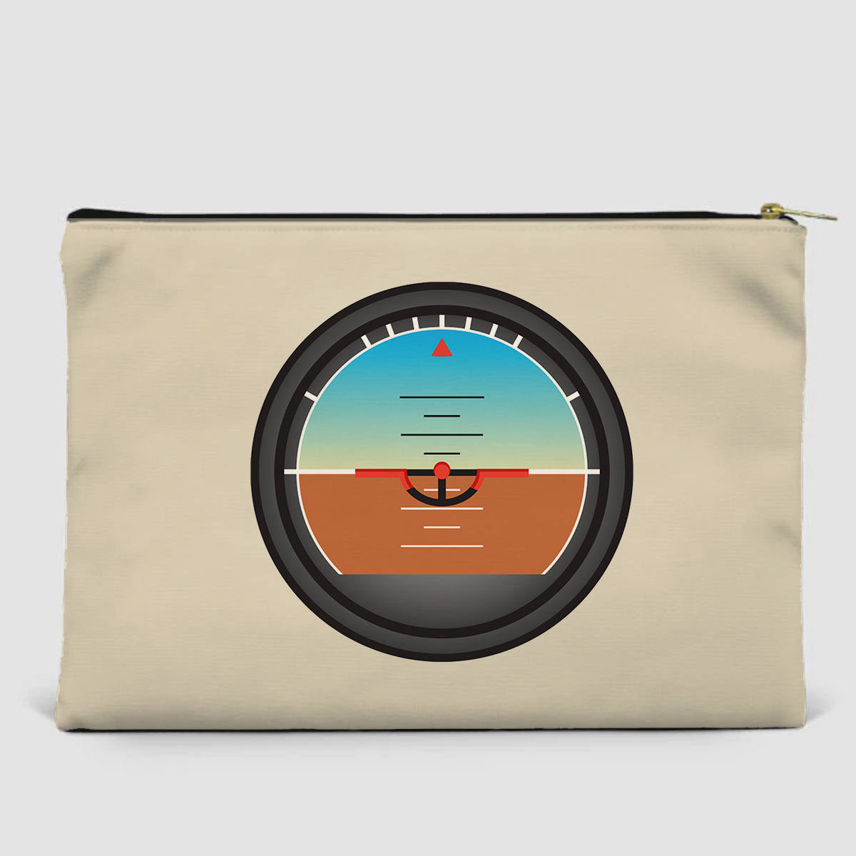 Airplane Instruments (Gyro Horizon) Designed Zipper Pouch