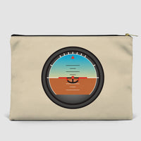 Thumbnail for Airplane Instruments (Gyro Horizon) Designed Zipper Pouch