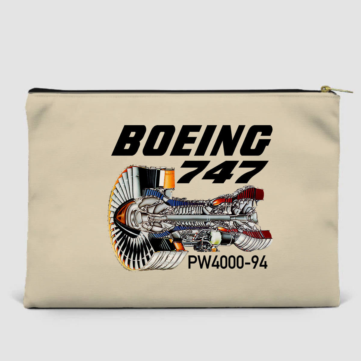 Boeing 747 & PW4000-94 Engine Designed Zipper Pouch
