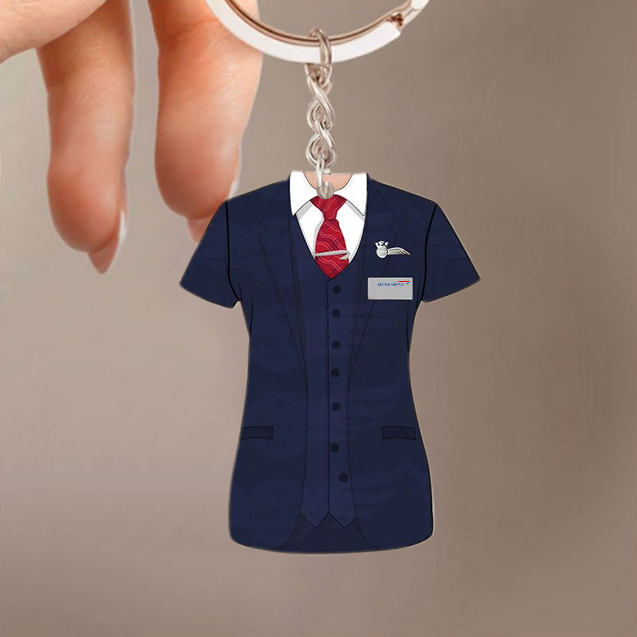 British Airways Uniform Acrylic Keychain