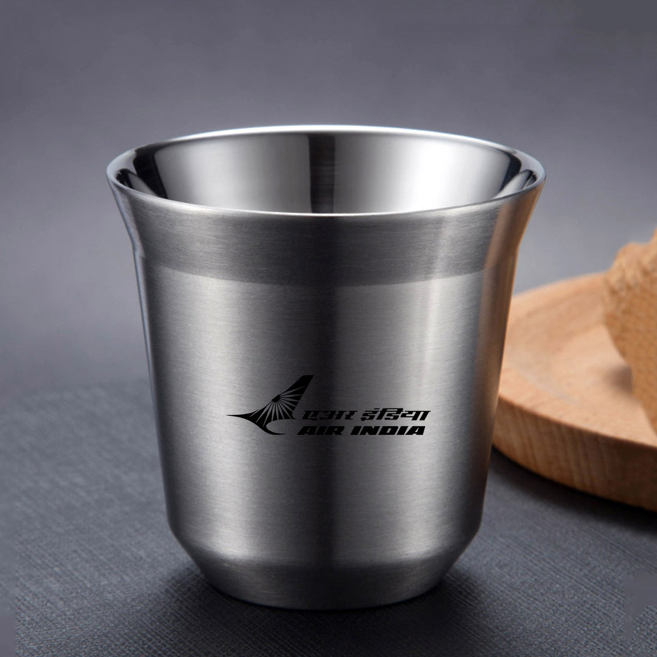 Air India Airlines Designed Double Wall Stainless Steel Coffee Mugs