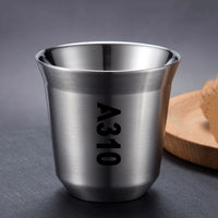Thumbnail for A310 Text Designed Double Wall Stainless Steel Coffee Mugs