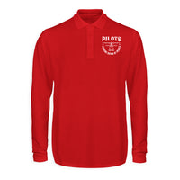 Thumbnail for Pilots Looking Down at People Since 1903 Designed Long Sleeve Polo T-Shirts