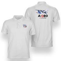Thumbnail for Airbus A380 Love at first flight Designed Double Side Polo T-Shirts