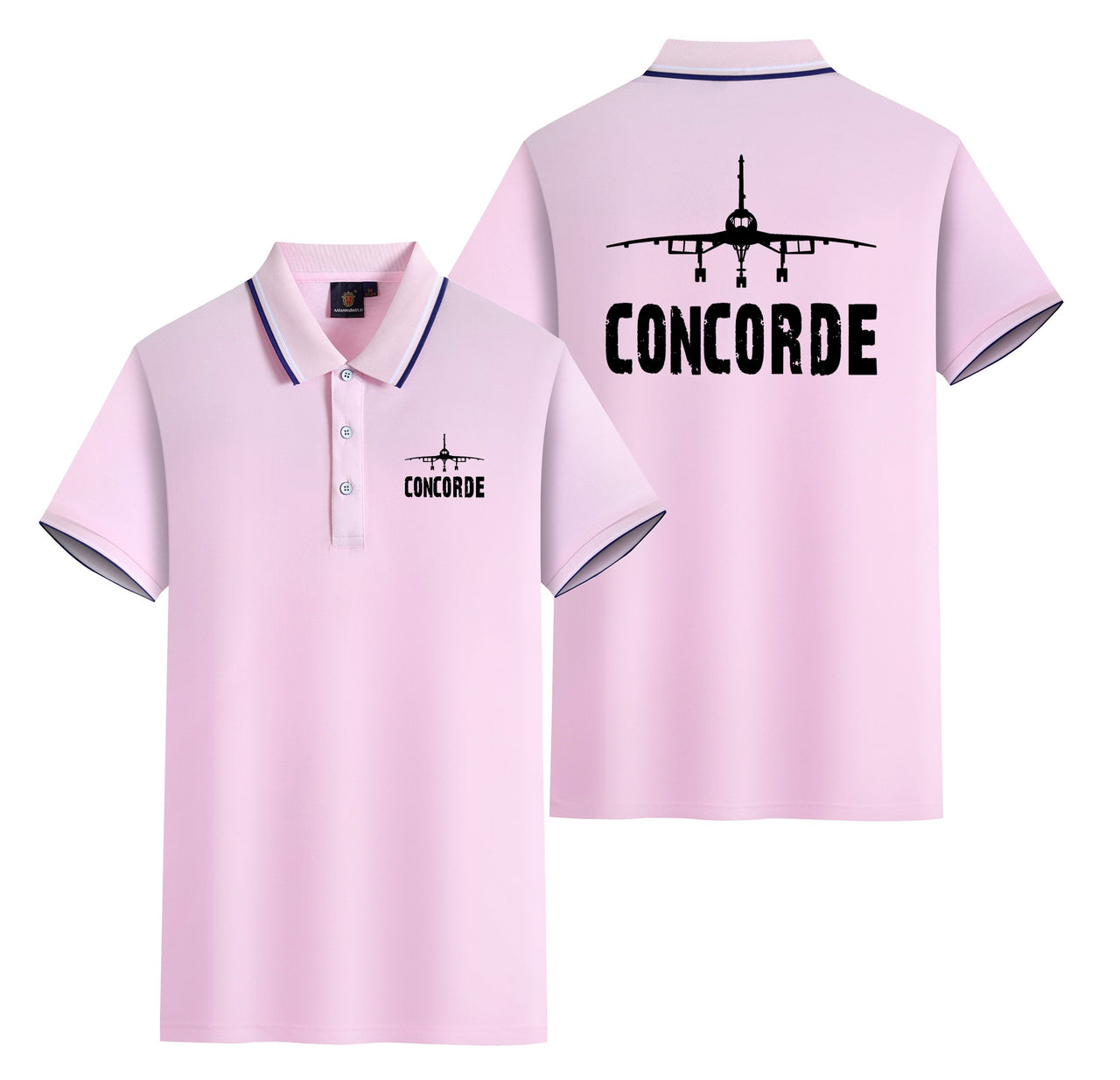 Concorde & Plane Designed Stylish Polo T-Shirts (Double-Side)