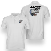 Thumbnail for Boeing 737+Text & CFM LEAP-1 Engine Designed Double Side Polo T-Shirts