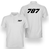 Thumbnail for 787 Flat Text Designed Double Side Polo T-Shirts