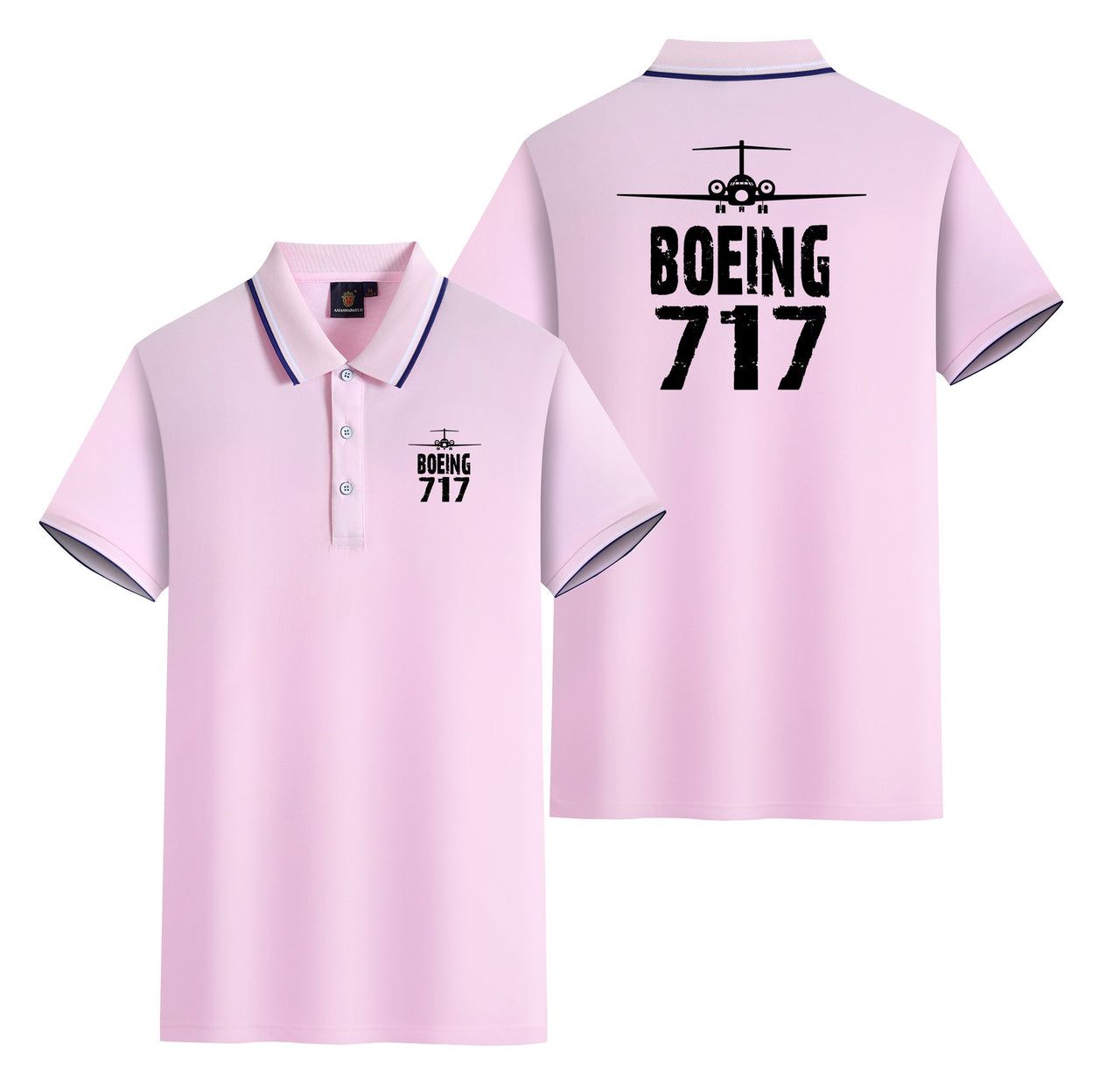 Boeing 717 & Plane Designed Stylish Polo T-Shirts (Double-Side)