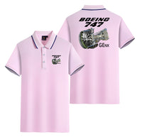 Thumbnail for Boeing 747 & GENX Engine Designed Stylish Polo T-Shirts (Double-Side)