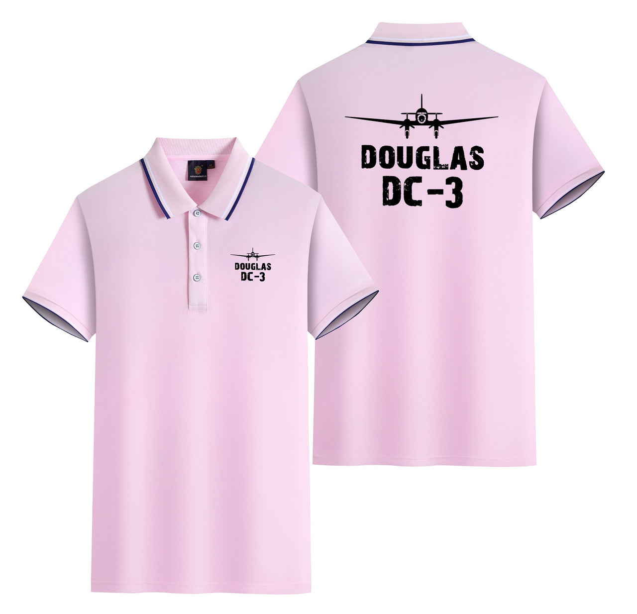 Douglas DC-3 & Plane Designed Stylish Polo T-Shirts (Double-Side)