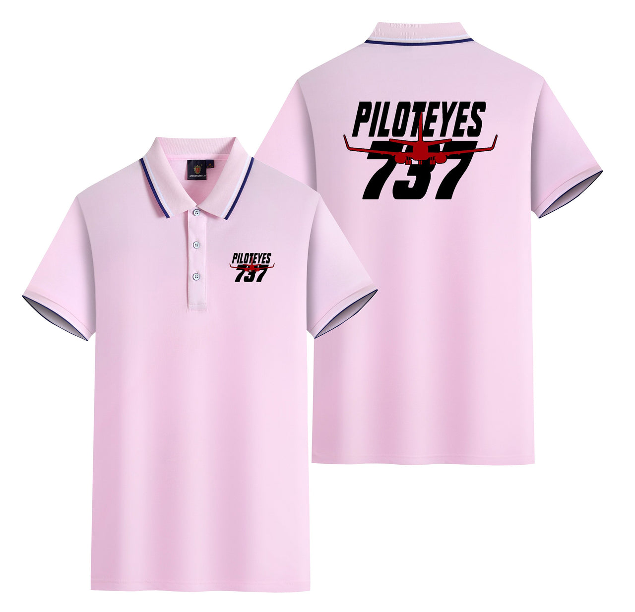 Amazing Piloteyes737 Designed Stylish Polo T-Shirts (Double-Side)