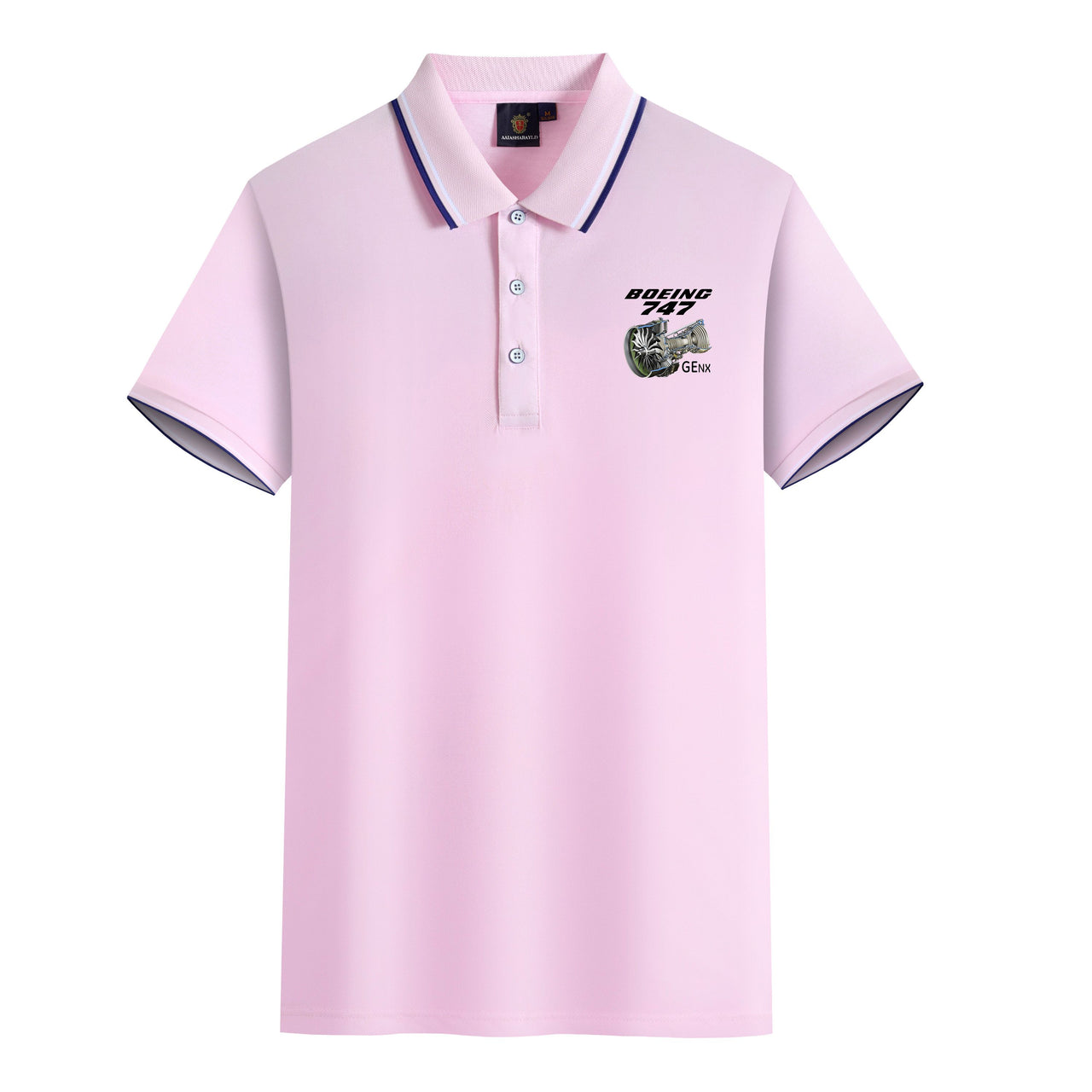 Boeing 747 & GENX Engine Designed Stylish Polo T-Shirts