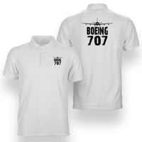 Thumbnail for Boeing 707 & Plane Designed Double Side Polo T-Shirts