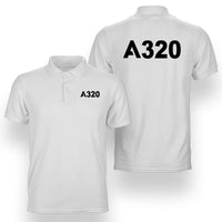 Thumbnail for A320 Flat Text Designed Double Side Polo T-Shirts