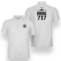 Thumbnail for Boeing 717 & Plane Designed Double Side Polo T-Shirts