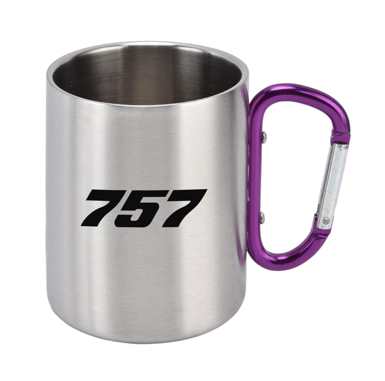 757 Flat Text Designed Stainless Steel Outdoors Mugs