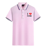 Thumbnail for I Love Flying Designed Stylish Polo T-Shirts