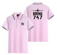 Thumbnail for Boeing 747 & Plane Designed Stylish Polo T-Shirts (Double-Side)