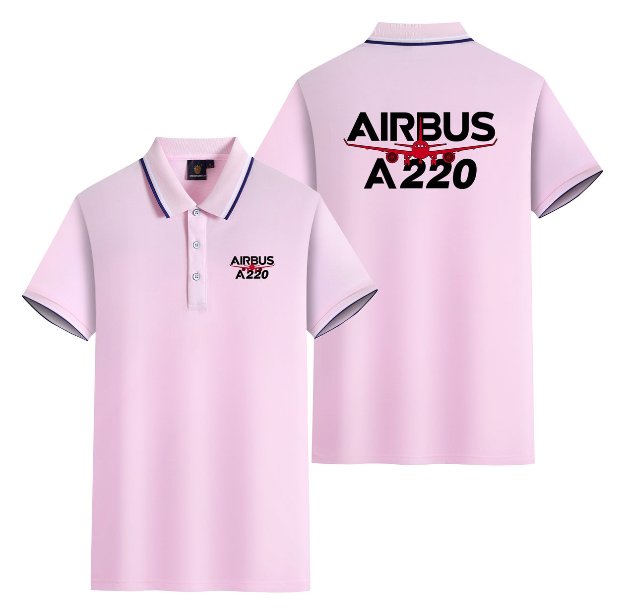 Amazing Airbus A220 Designed Stylish Polo T-Shirts (Double-Side)